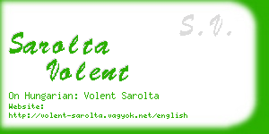 sarolta volent business card